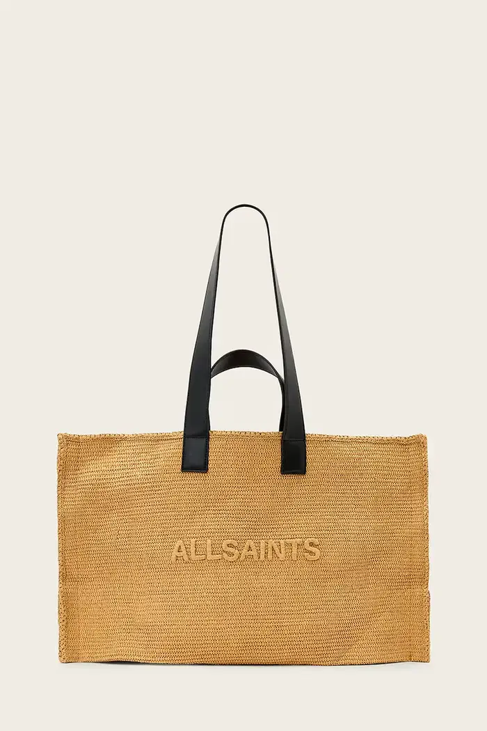 AllSaints Borsa tote da donna intrecciata LUTECE Marrone