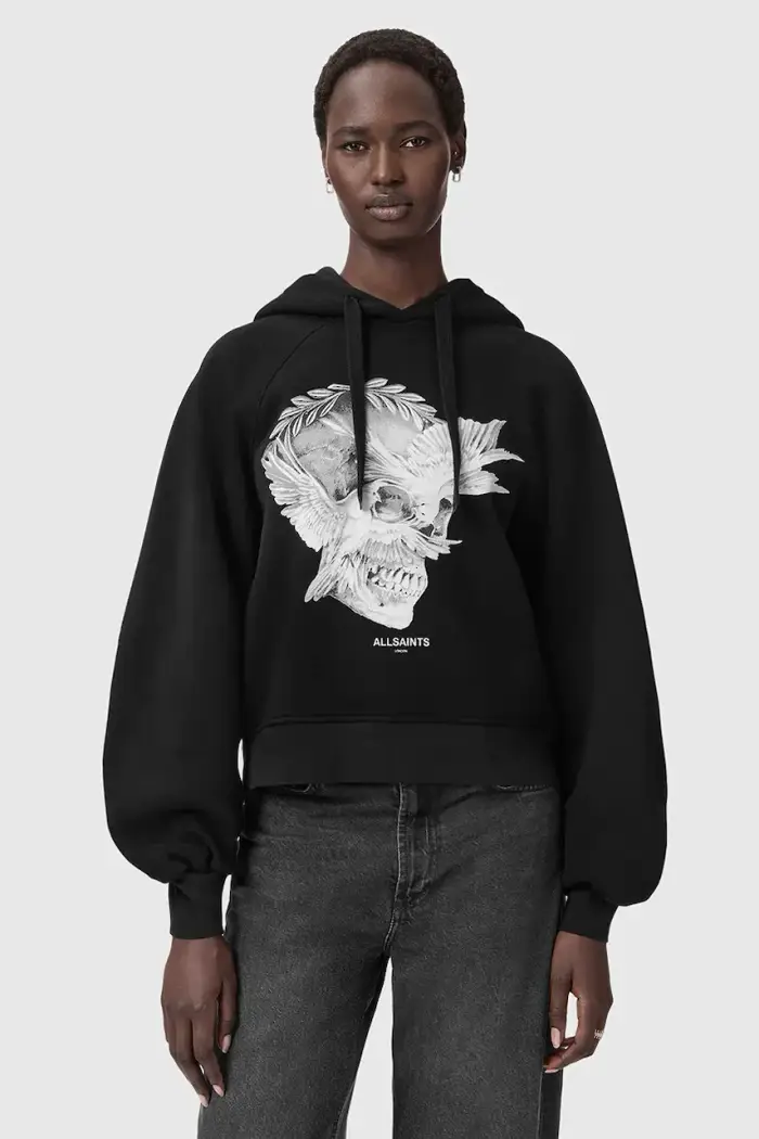 AllSaints felpa con cotone Nero