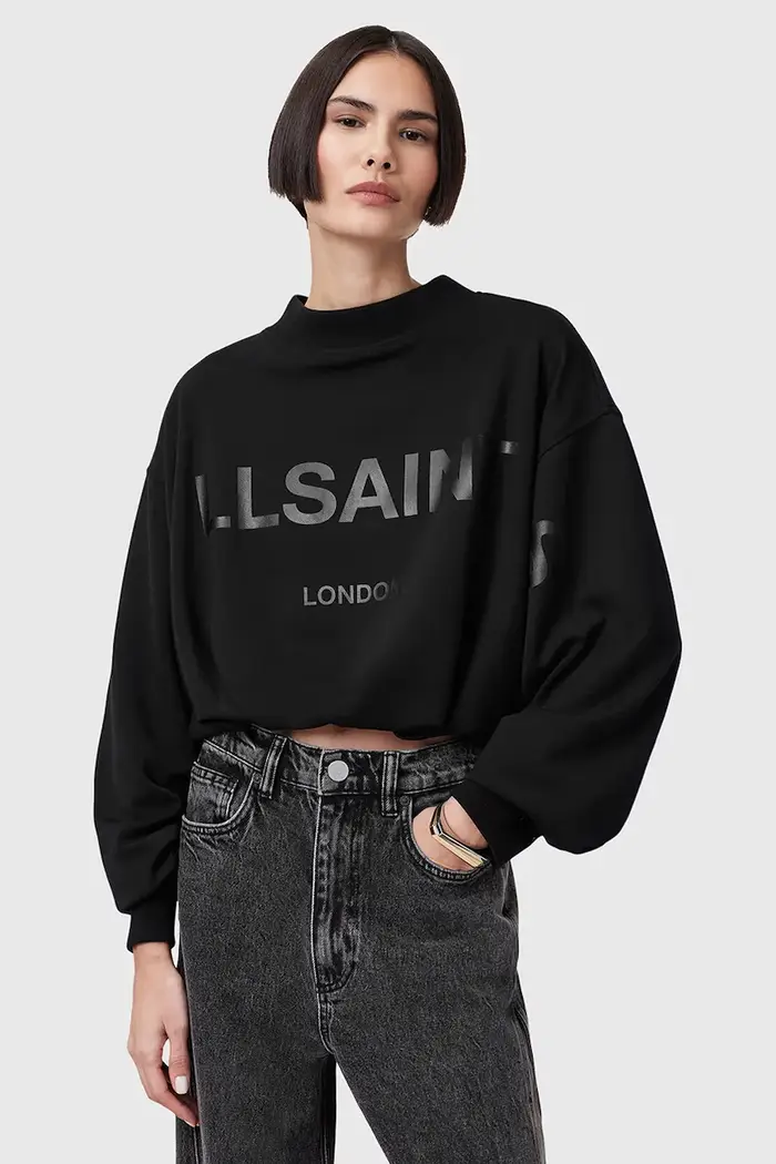 AllSaints felpa in cotone BIGGY ASTER Nero