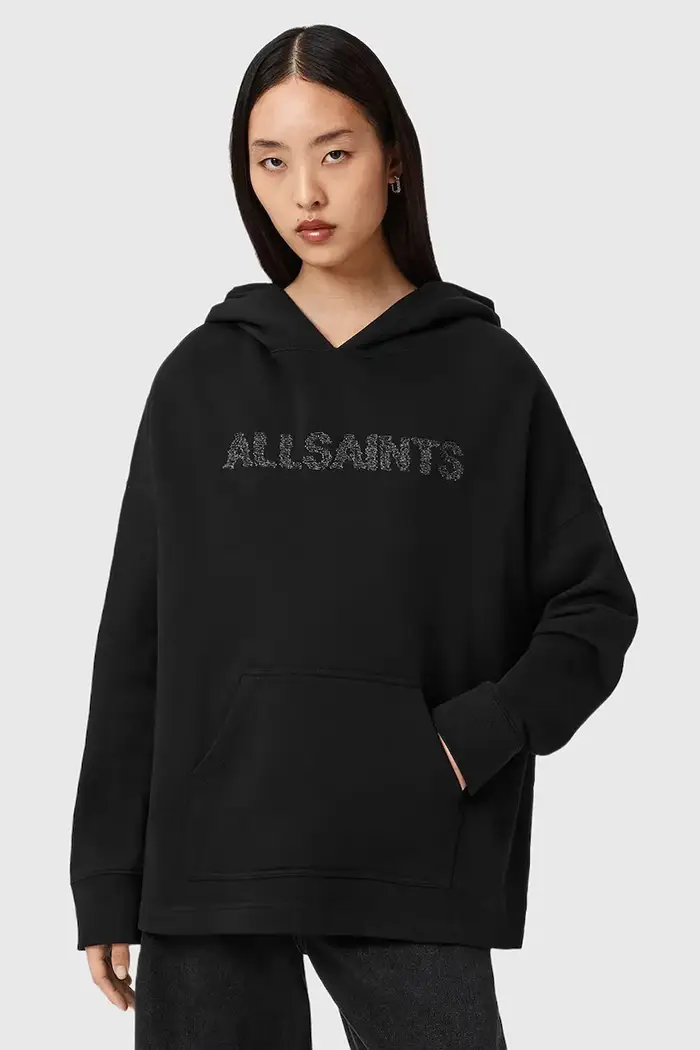 AllSaints felpa in cotone Nero