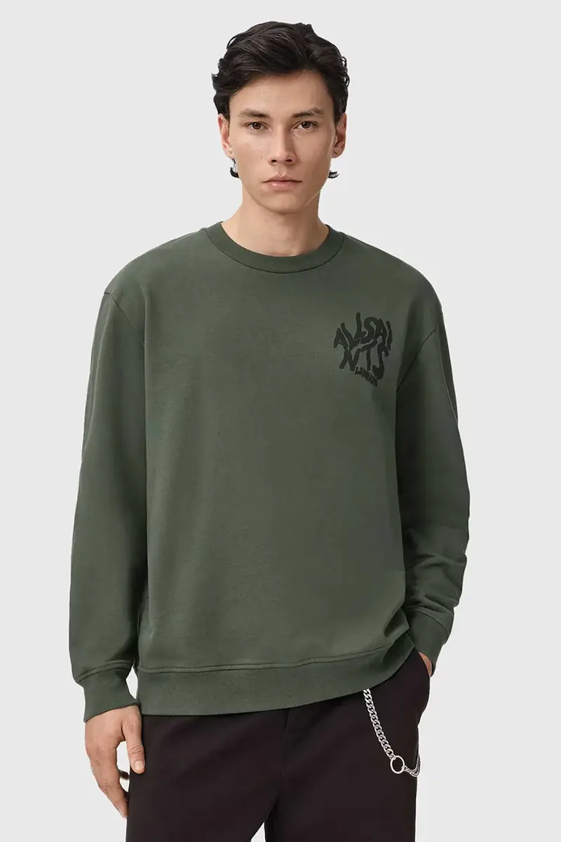 AllSaints felpa in cotone ORLANDO Verde