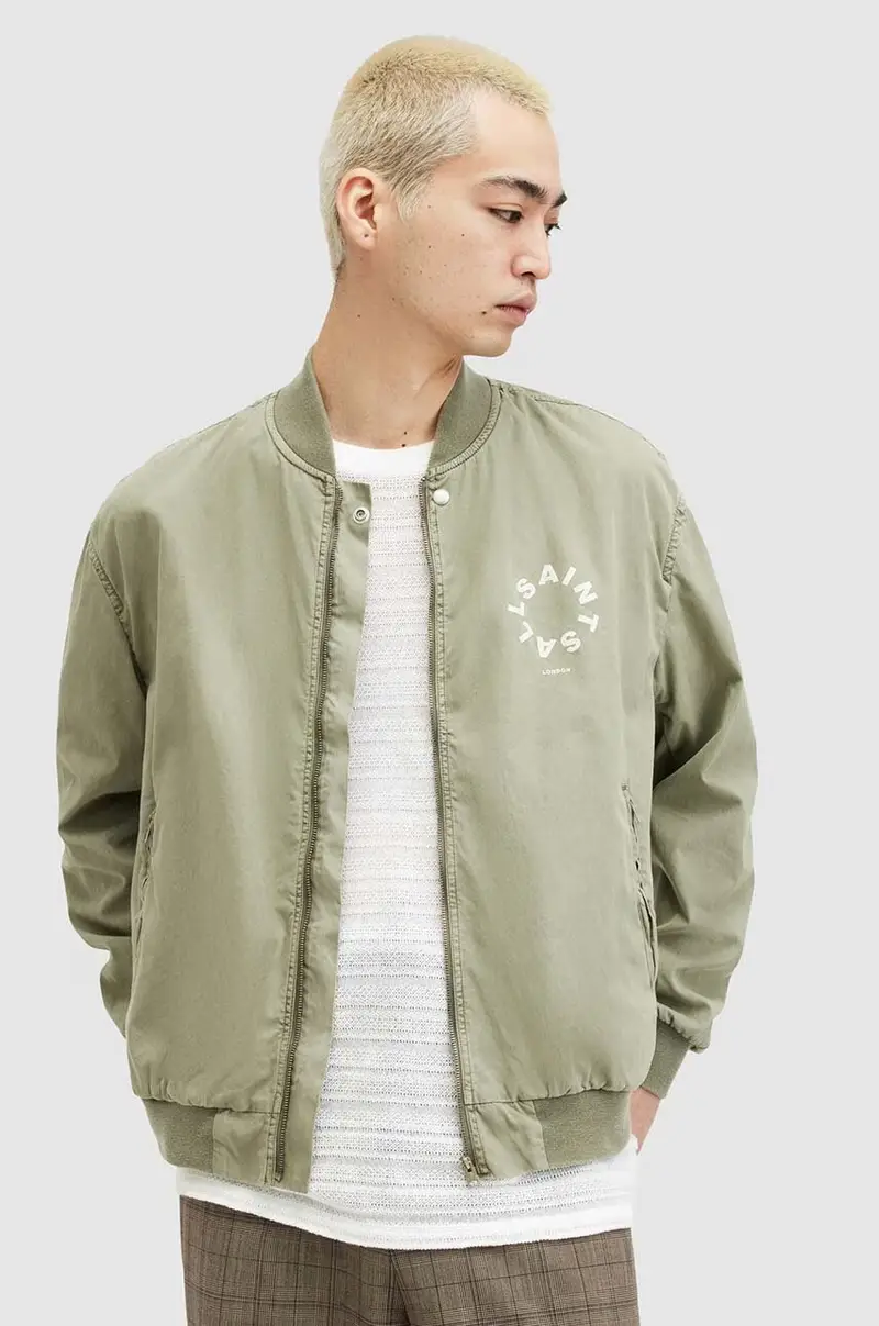 AllSaints giacca bomber TIERRA FADED BOMBER uomo colore verde M006OA