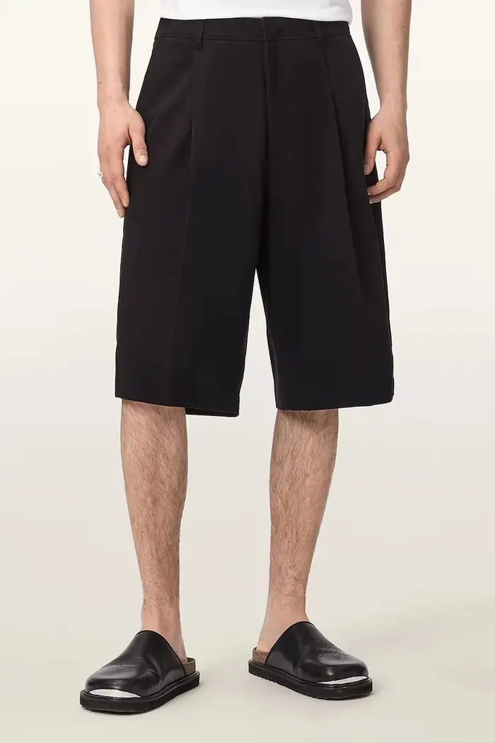 AllSaints pantaloncini da uomo in cotone CASTRO Nero