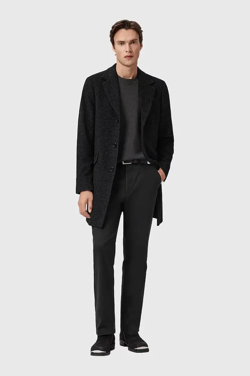 AllSaints pantaloni in cotone BECKLEY uomo colore nero M022TD