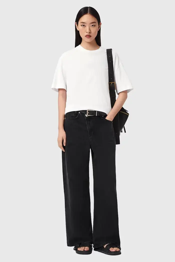 AllSaints t-shirt da donna in cotone FUSE Bianco