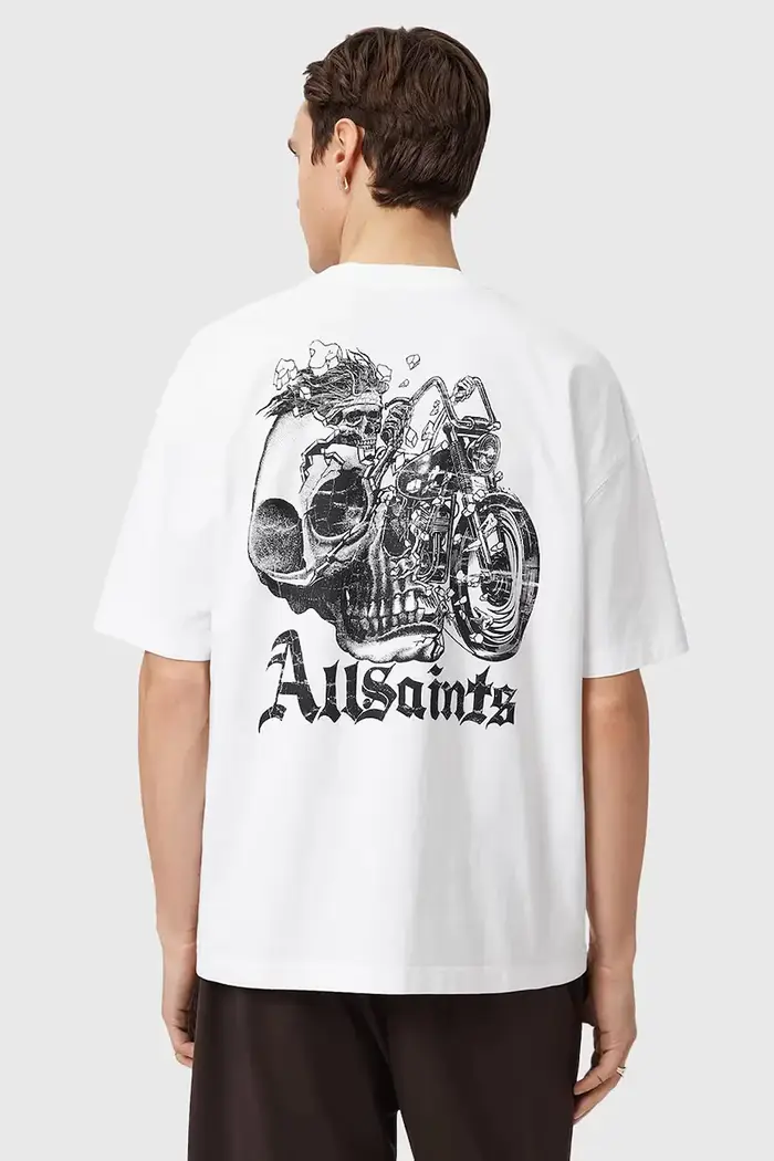AllSaints t-shirt in cotone PANHEAD Bianco