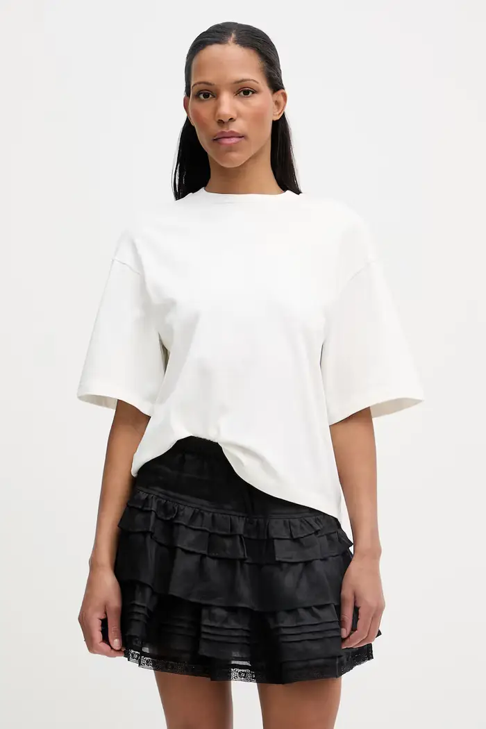 AllSaints T-shirt oversize da donna in cotone PALOMA Beige