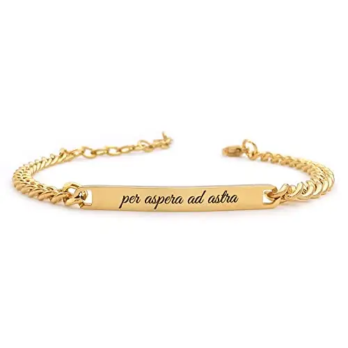 ALMENDRA Bracciale da uomo personalizzato in acciaio con incisione personalizzabile braccialetto regalo ragazzo nome