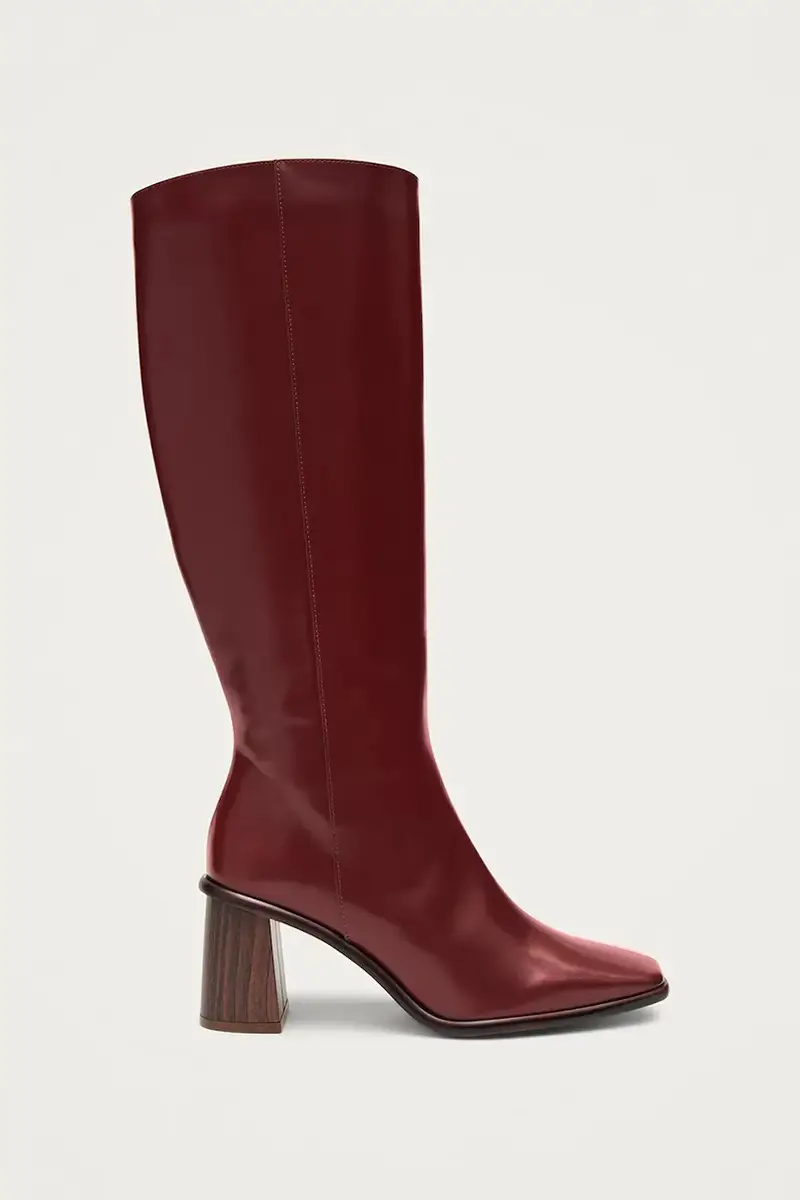 ALOHAS stivali in pelle East Sleek donna colore granata S100826