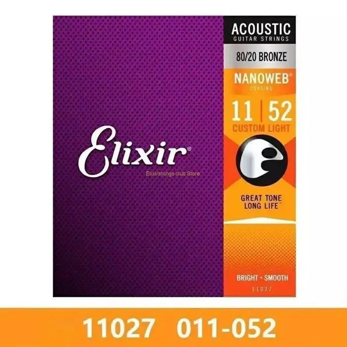 Aloisia Corde per chitarra acustica Elixir per riproduzione elettrica Musica popolare Rock 80/20 Bronzo Nichel 11002 16052 16027