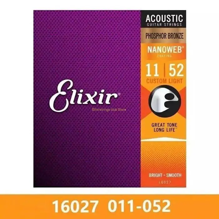 Aloisia Corde per chitarra acustica Elixir per riproduzione elettrica Musica popolare Rock 80/20 Bronzo Nichel 11002 16052 16027