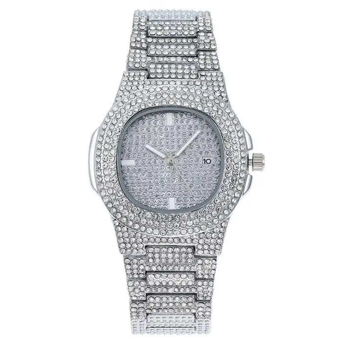 Aloisia Orologio da polso al quarzo con calendario, cielo stellato con strass scintillanti, per donna, elegante, design con diamanti, vari