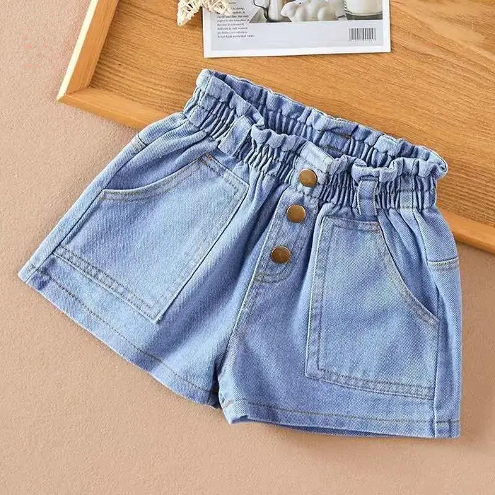 Aloisia Pantaloncini corti in denim per bambini estivi per ragazze Moda Ragazza Breve Principessa Jeans Pantaloni per bambini Pantaloncini