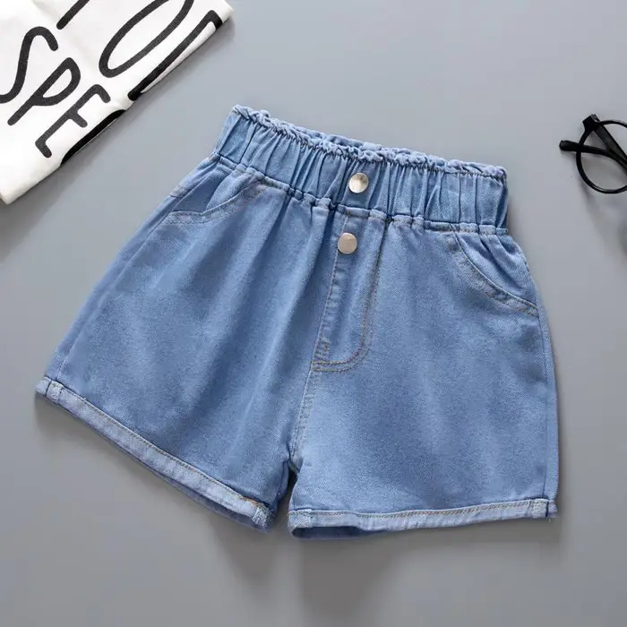 Aloisia Pantaloncini corti in denim per bambini estivi per ragazze Moda Ragazza Breve Principessa Jeans Pantaloni per bambini Pantaloncini