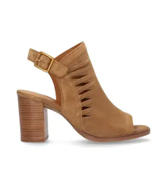 per donna 509811 Stivaletti in pelle Liset marrone (38), 3 a 5cm, Fibbia, Casual