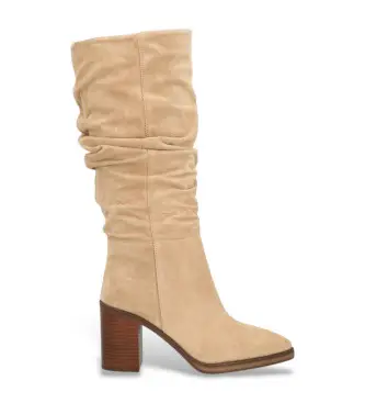 Alpe per donna 521911 Stivali in pelle beige Camden, 3 a 5cm, Nessuno, Casual