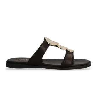 per donna 559317 Sandali Sheila 17 in pelle nera (40), Nero, Basso, Nessuno, Casual