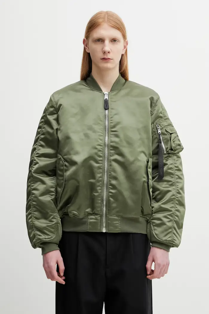 766027 giacca bomber da uomo Verde