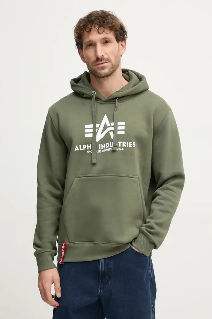 alpha industries felpa Basic Hoody Verde