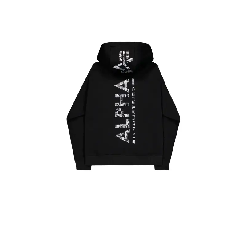 alpha industries Felpa con cappuccio Backprint Mirror Noir