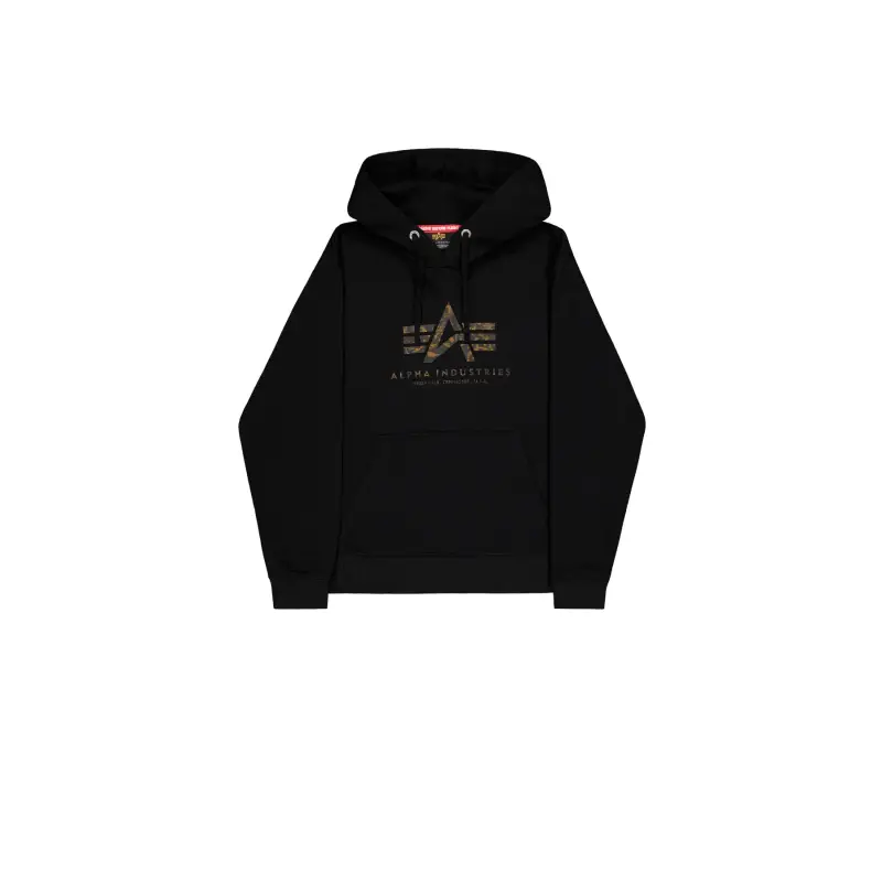 alpha industries Felpa con cappuccio Basic Big Logo Effect Print Noir