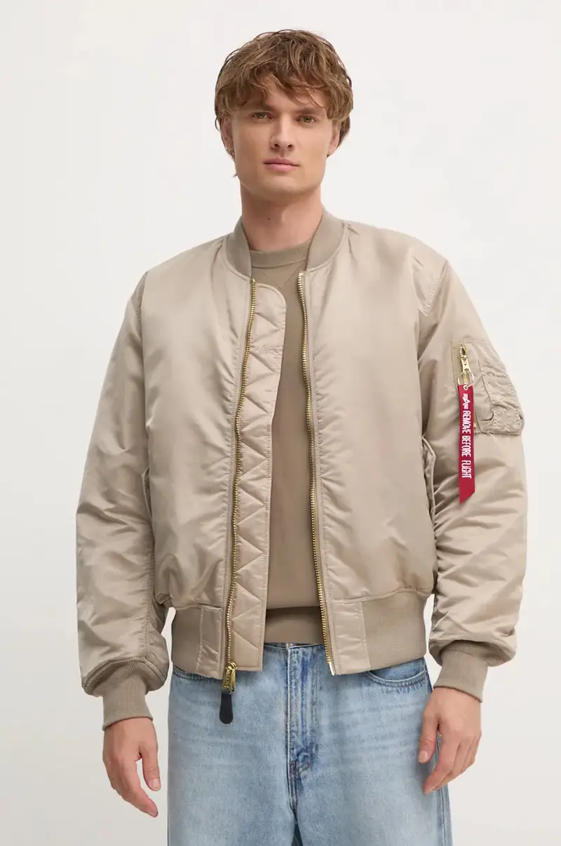 alpha industries giacca bomber uomo colore beige