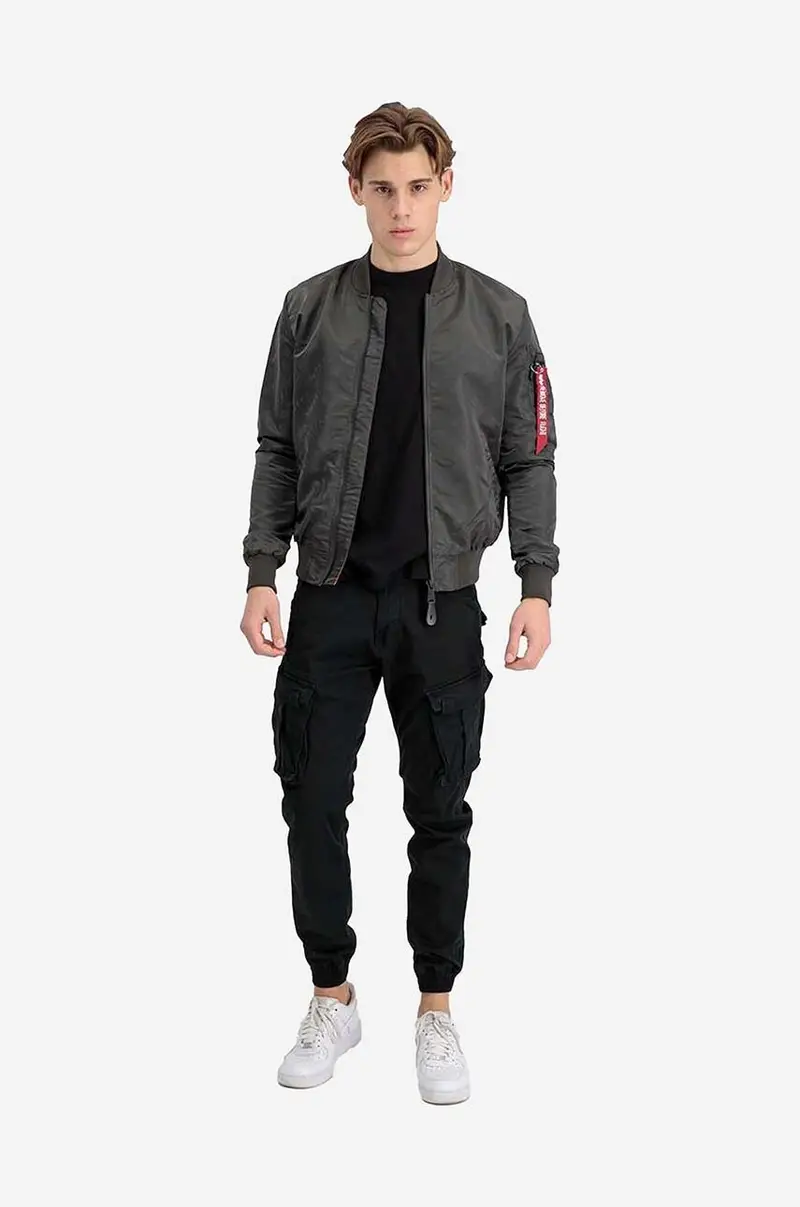alpha industries giubbotto bomber reversibile MA-1 LW AOP Rainbow uomo Grigio