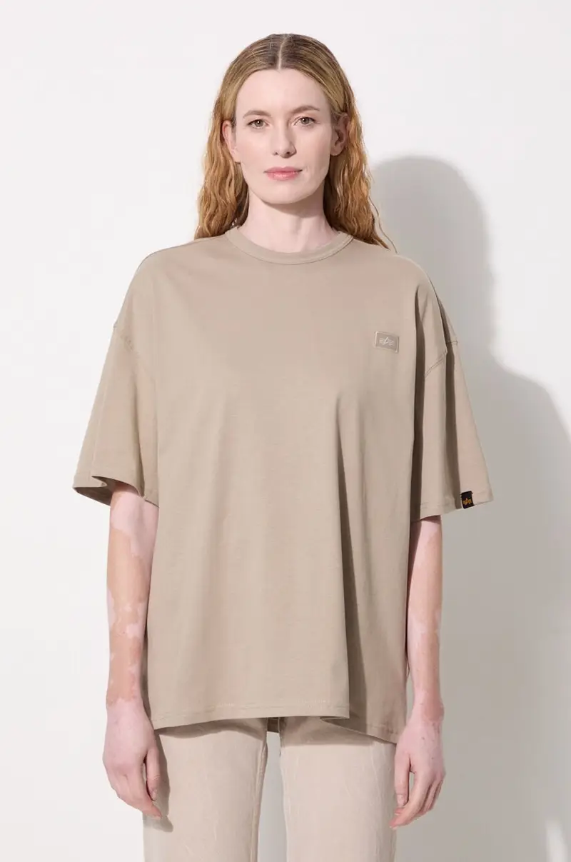 alpha industries Maglietta in cotone Essentials RL donna colore beige 146061