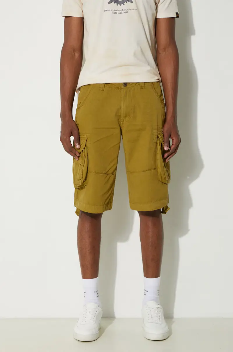alpha industries pantaloncini in cotone Jet Short 191200440 Verde