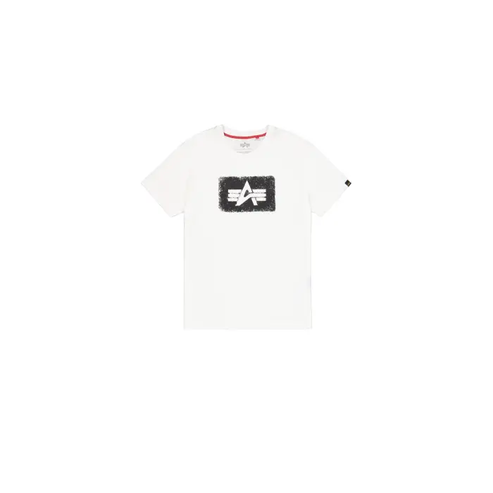 alpha industries T-shirt Washed Out Logo Blanc
