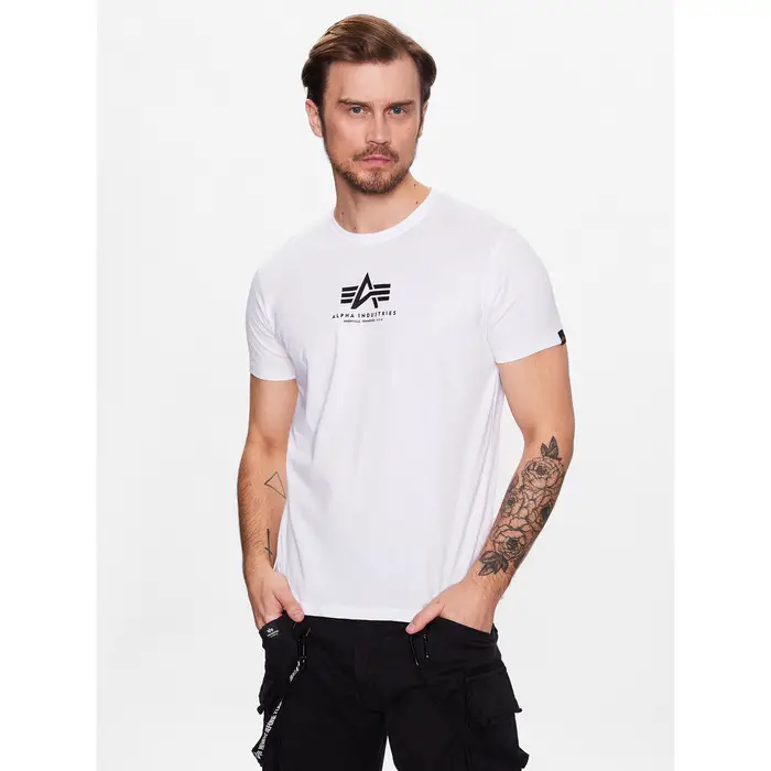 Alpha Industries T-shirt Basic 118533 Bianco Regular Fit