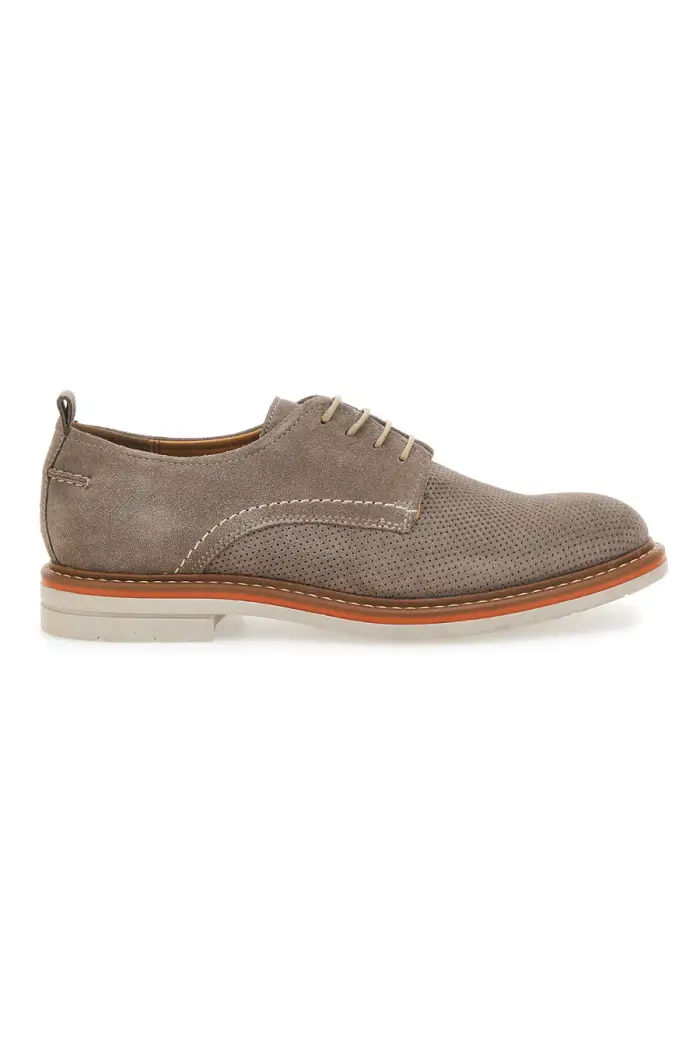 Scarpe Stringate Beige In Vera Pelle Pittarello Active 2401 [AZZURRO]