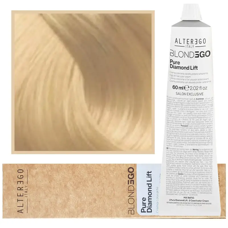 Alter ego Blondego Pure Diamond Lift - tinta illuminante per capelli biondo, vari colori, 60 ml HL.0 naturale | Biondo traslucido