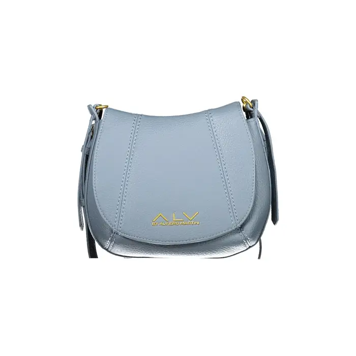 Borsa a Tracolla Donna Azzurra Zip Logo Azzurro