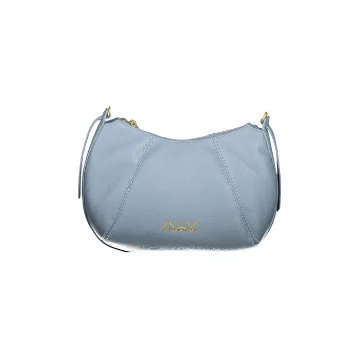 Borsa a Tracolla Donna Azzurra Zip Logo Azzurro