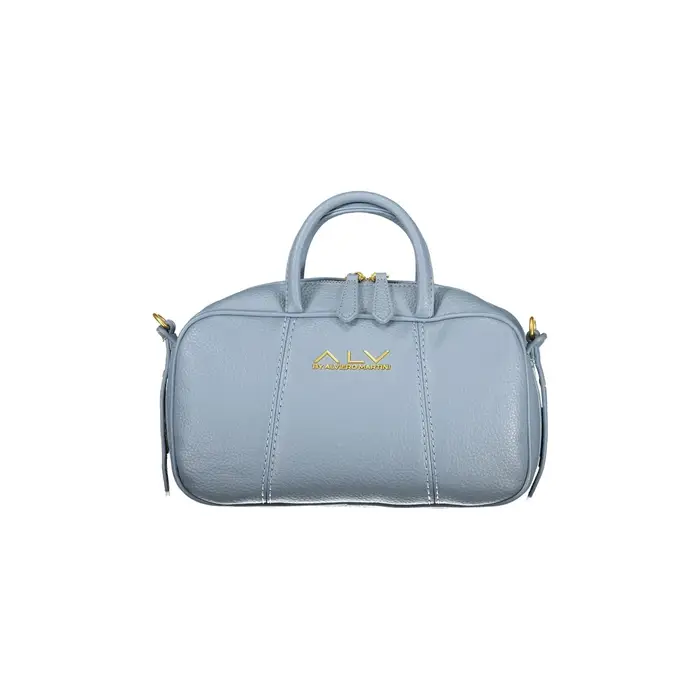 Borsa a Tracolla Donna Azzurra Zip Logo Azzurro