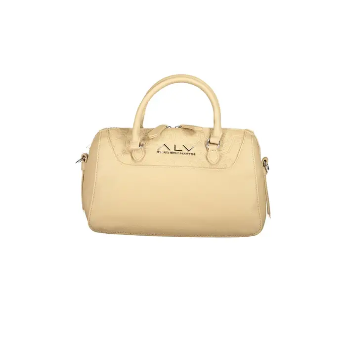 Borsa a Tracolla Donna Beige Zip Logo