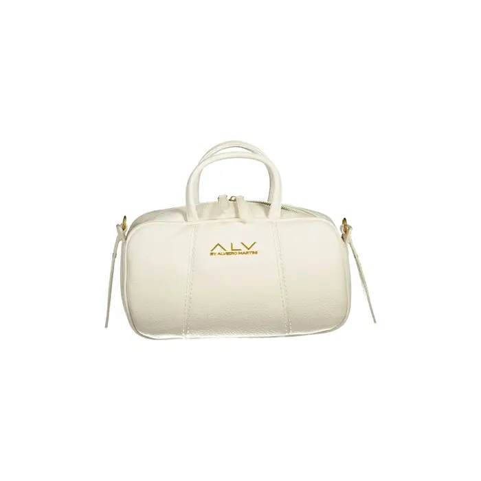 Borsa a Tracolla Donna Bianca Zip Logo Bianco