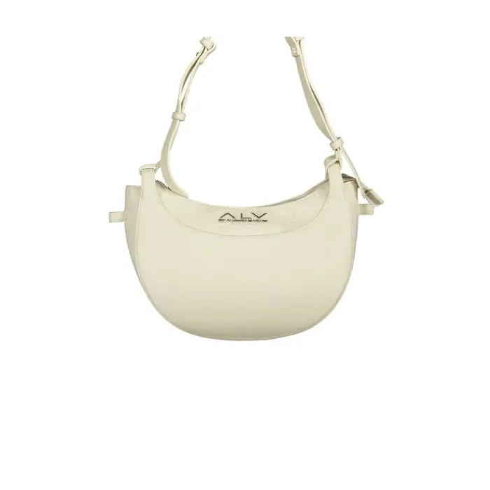 Borsa a Tracolla Donna Bianca Zip Logo Bianco