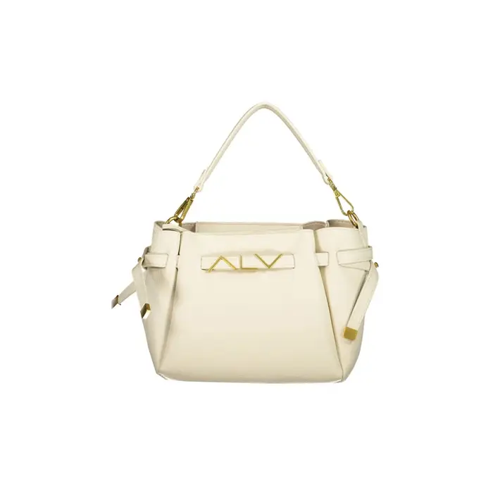 Borsa a Tracolla Donna Bianca Zip Logo Bianco
