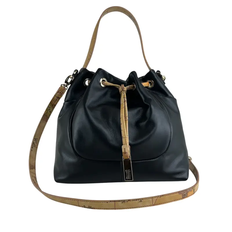 Alviero Martini 1A Classe Talisman Leather Borsa a tracolla LE87 8631 001 Nero