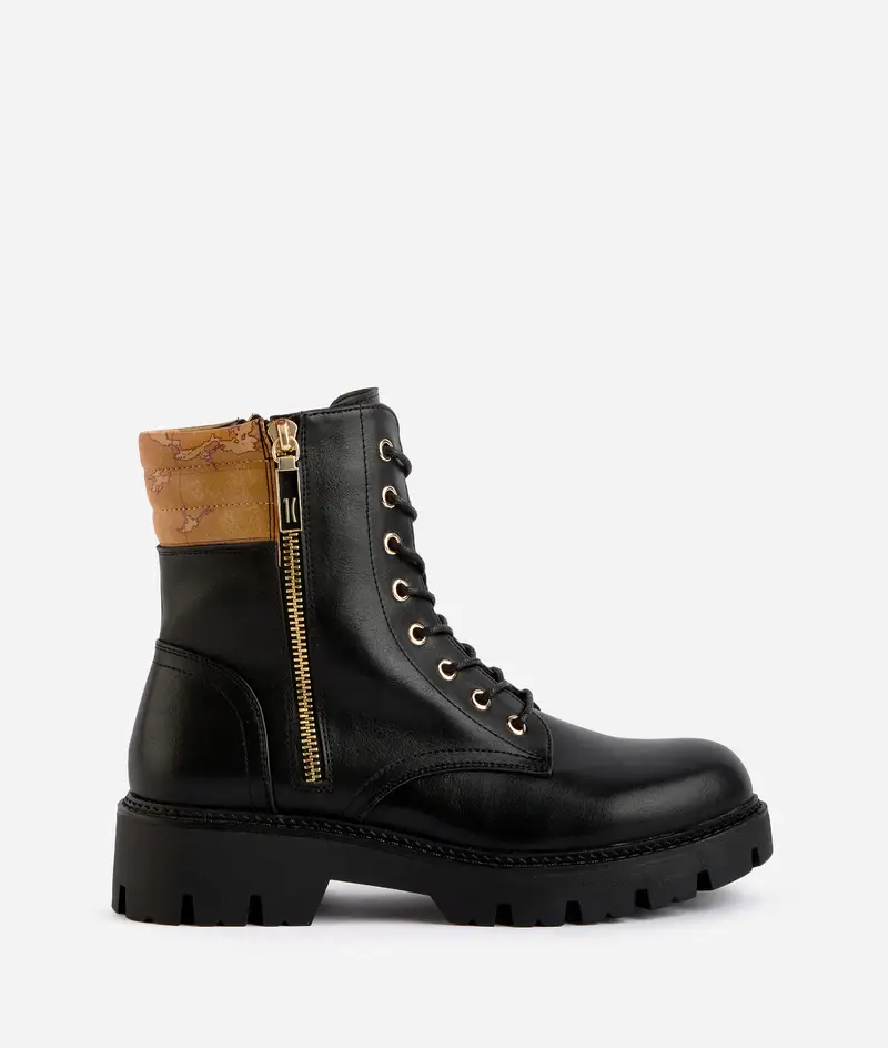 Alviero Martini Anfibi in eco nappa con zip 1C Neri