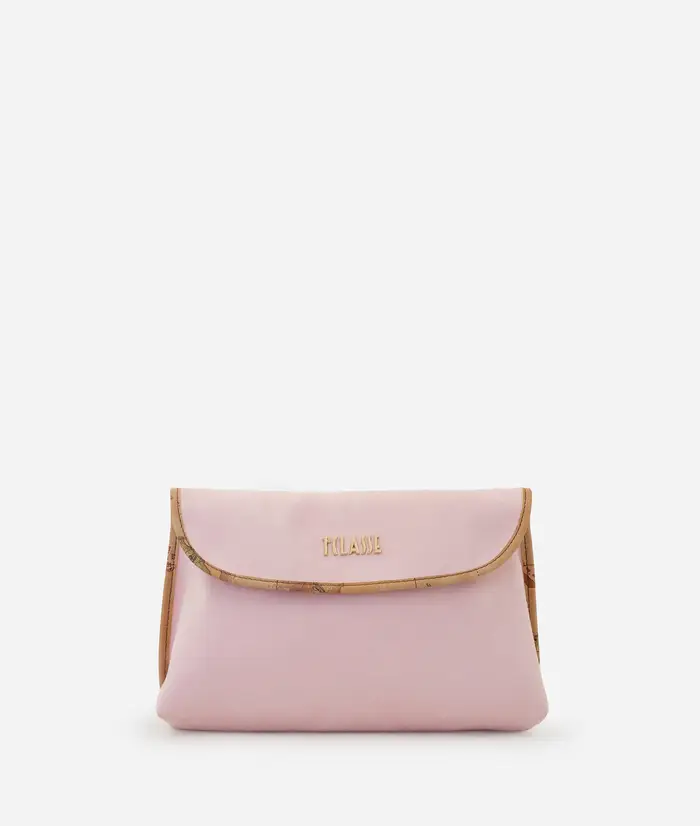 Alviero Martini Beauty case medio in tessuto scamosciato Rosa Baby