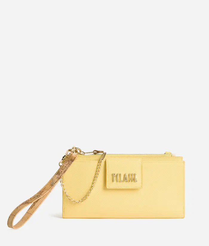 Alviero Martini Bloom City pochette portacellulare Giallo Pastello