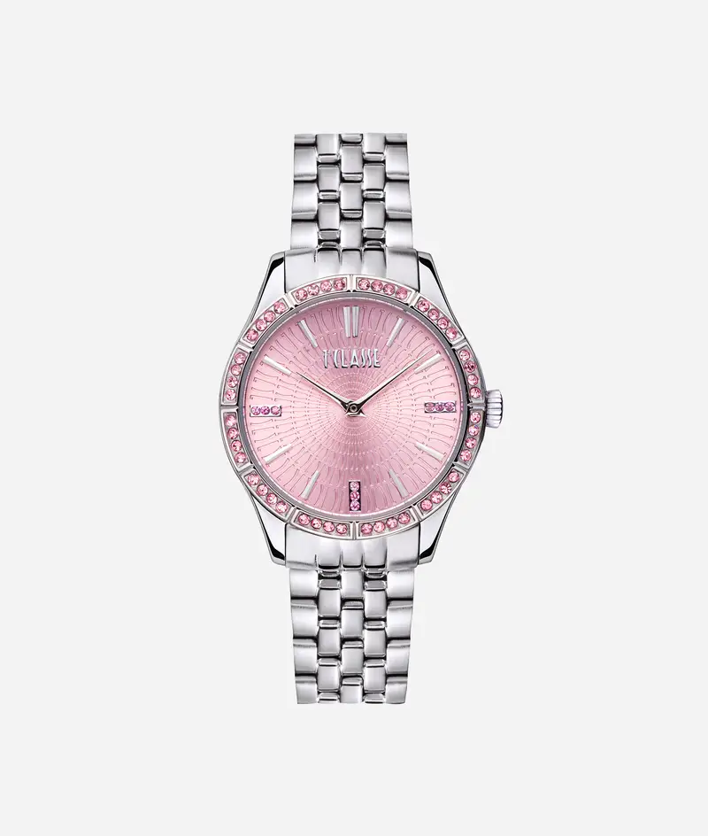 Alviero Martini Cannes orologio in acciaio Rosa