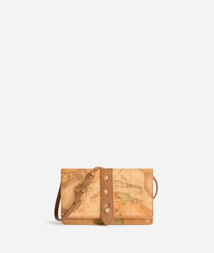 Alviero Martini Escape Geo pochette con patta Cuoio
