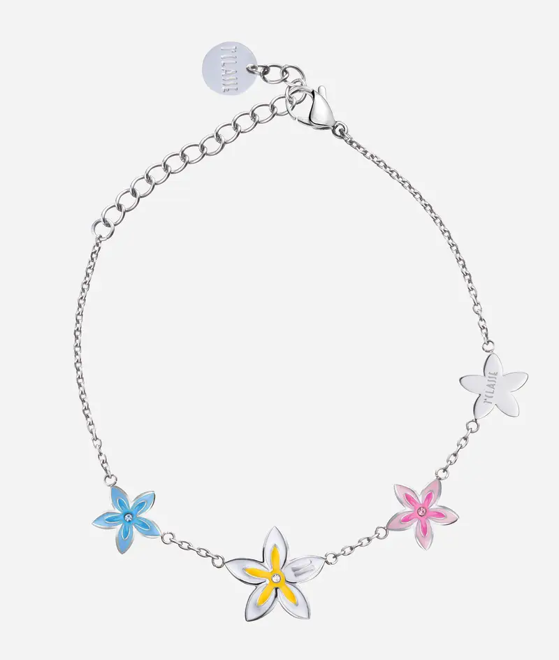 Alviero Martini Flower Street bracciale con charm smaltati Multicolor
