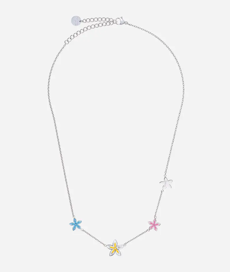 Alviero Martini Flower Street girocollo con pendenti smaltati Multicolor