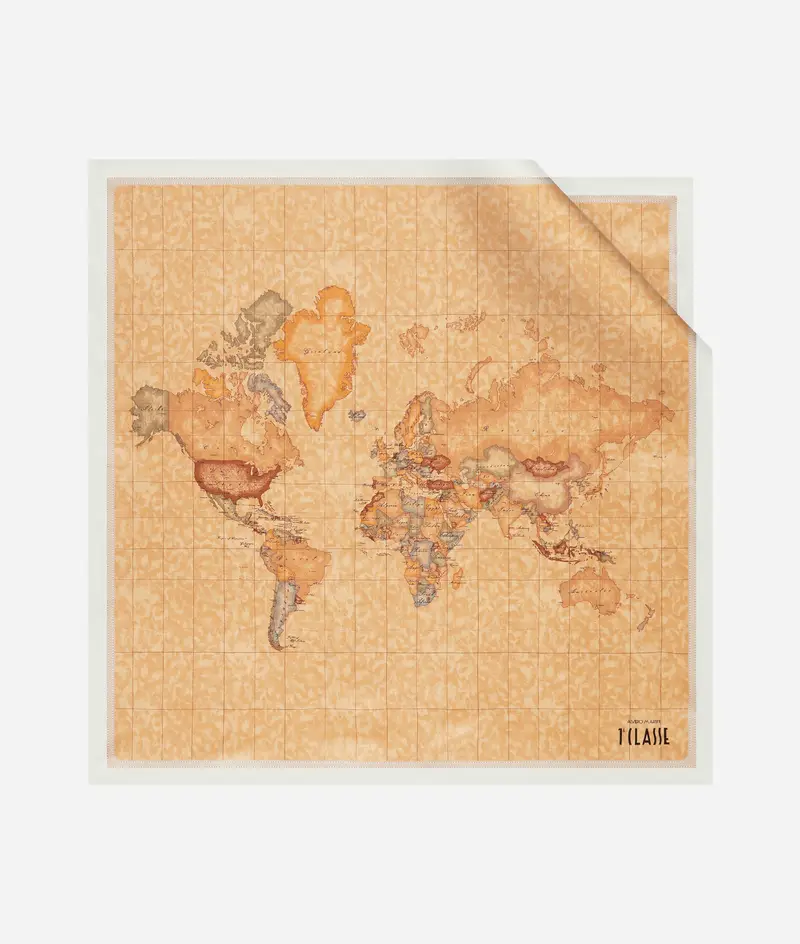 Alviero Martini Foulard Geo Classic in seta 70x70 Avorio