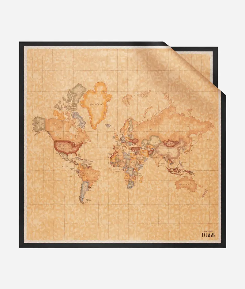 Alviero Martini Foulard Geo Classic in seta 90x90 Nero